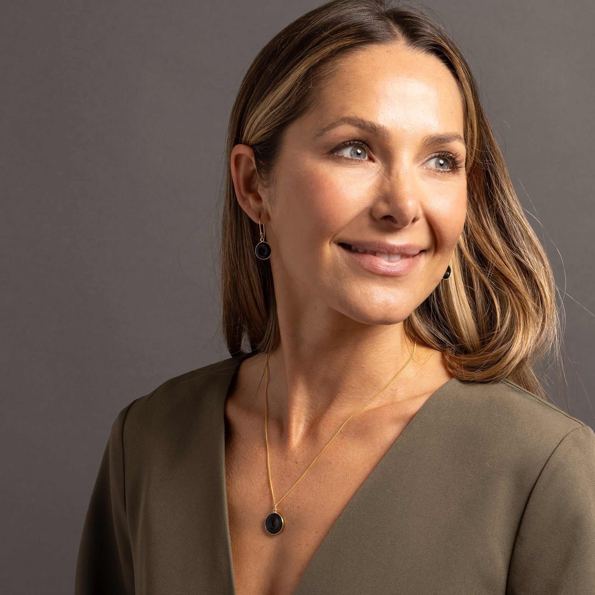 Black Onyx Dangle Drop Earrings with 14k Gold Filled Ear-Wires Earrings Soul & Little Rose