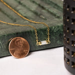Mother of Pearl mini bar necklace 14k Gold Filled Necklaces Soul & Little Rose