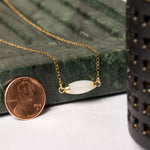 Mother of Pearl short bar necklace on 14k Gold Filled Chain Necklaces Soul & Little Rose