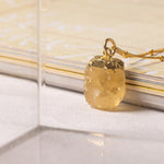 Genuine Raw Citrine Gemstone on 14k Gold Filled Satellite Chain Necklaces Soul & Little Rose