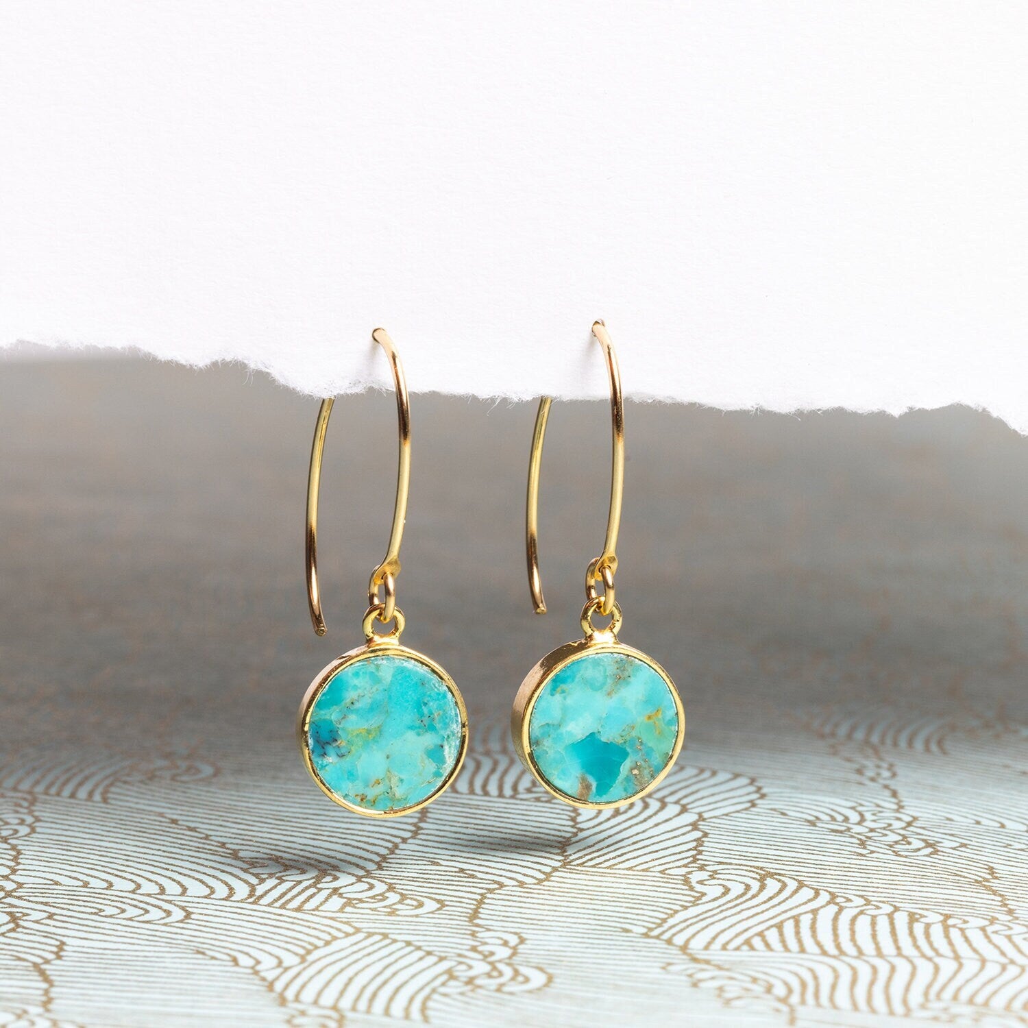 Turquoise 14K Gold Filled Drop Earrings Earrings Soul & Little Rose   