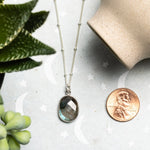 Labradorite Oval Pendant Sterling Silver Necklace Necklaces Soul & Little Rose