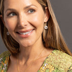 Moonstone Round Dangle Drops w/ 14k Gold Filled Ear-Wire Earrings Earrings Soul & Little Rose