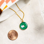 Green Onyx 14K Gold Filled Curb Chain Rounded Gemstone Necklace Necklaces Soul & Little Rose