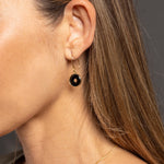 Black Onyx Dangle Drop Earrings with 14k Gold Filled Ear-Wires Earrings Soul & Little Rose