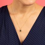 Mini Moss Agate Raw Slice Gold Chain Necklace 14k Gold Filled chain Necklaces Soul & Little Rose