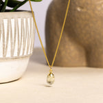 Green Amethyst Gold Drop Necklace 14k Gold Filled Chain Necklaces Soul & Little Rose