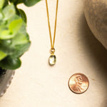 Green Amethyst Gold Drop Necklace 14k Gold Filled Chain Necklaces Soul & Little Rose