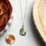 Labradorite Raw Slice Pendant Necklace on 925 Sterling Silver chain Necklaces Soul & Little Rose