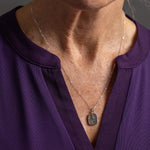 Labradorite Raw Slice Pendant Necklace on 925 Sterling Silver chain Necklaces Soul & Little Rose