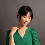 Moonstone Large Hexagon Pendant Necklace on 14k Gold Filled Satellite Chain Necklaces Soul & Little Rose