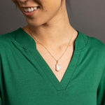 Moonstone Large Hexagon Pendant Necklace on 14k Gold Filled Satellite Chain Necklaces Soul & Little Rose