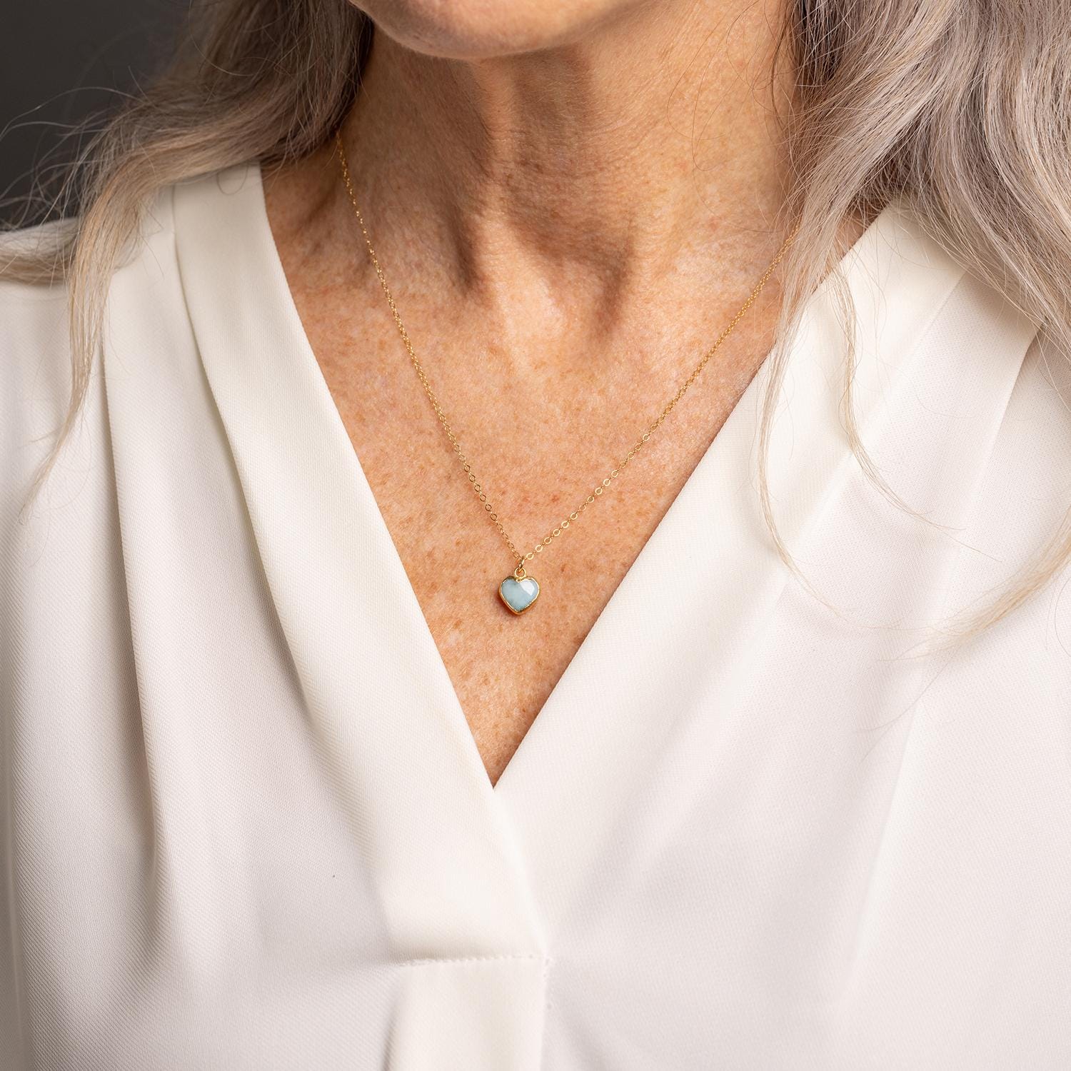 Larimar Heart Pendant Necklace and Drop Earrings Jewelry Set Necklace and Earrings Set Soul & Little Rose