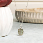 Labradorite Raw Slice Pendant Necklace on 925 Sterling Silver chain Necklaces Soul & Little Rose