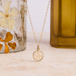 November Birthstone - Gold Citrine Round Gemstone Necklace Necklaces Soul & Little Rose