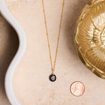 Gold Filled Minimalist Hyperstein Round Pendant Chain Necklace Necklaces Soul & Little Rose
