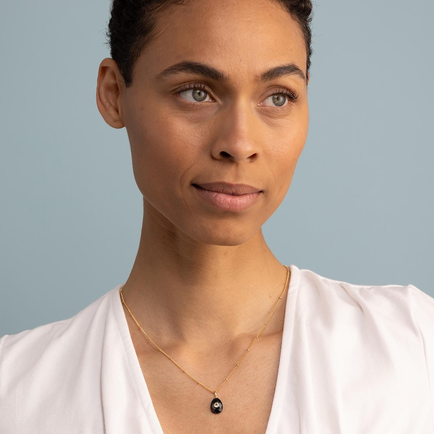 Minimalist Gold Filled Hyperstein Drop Pendant Necklace Necklaces Soul & Little Rose