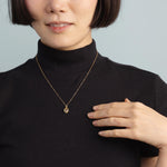 Golden Rutilated Quartz Oval Nugget Pendant Chain Necklace Necklaces Soul & Little Rose