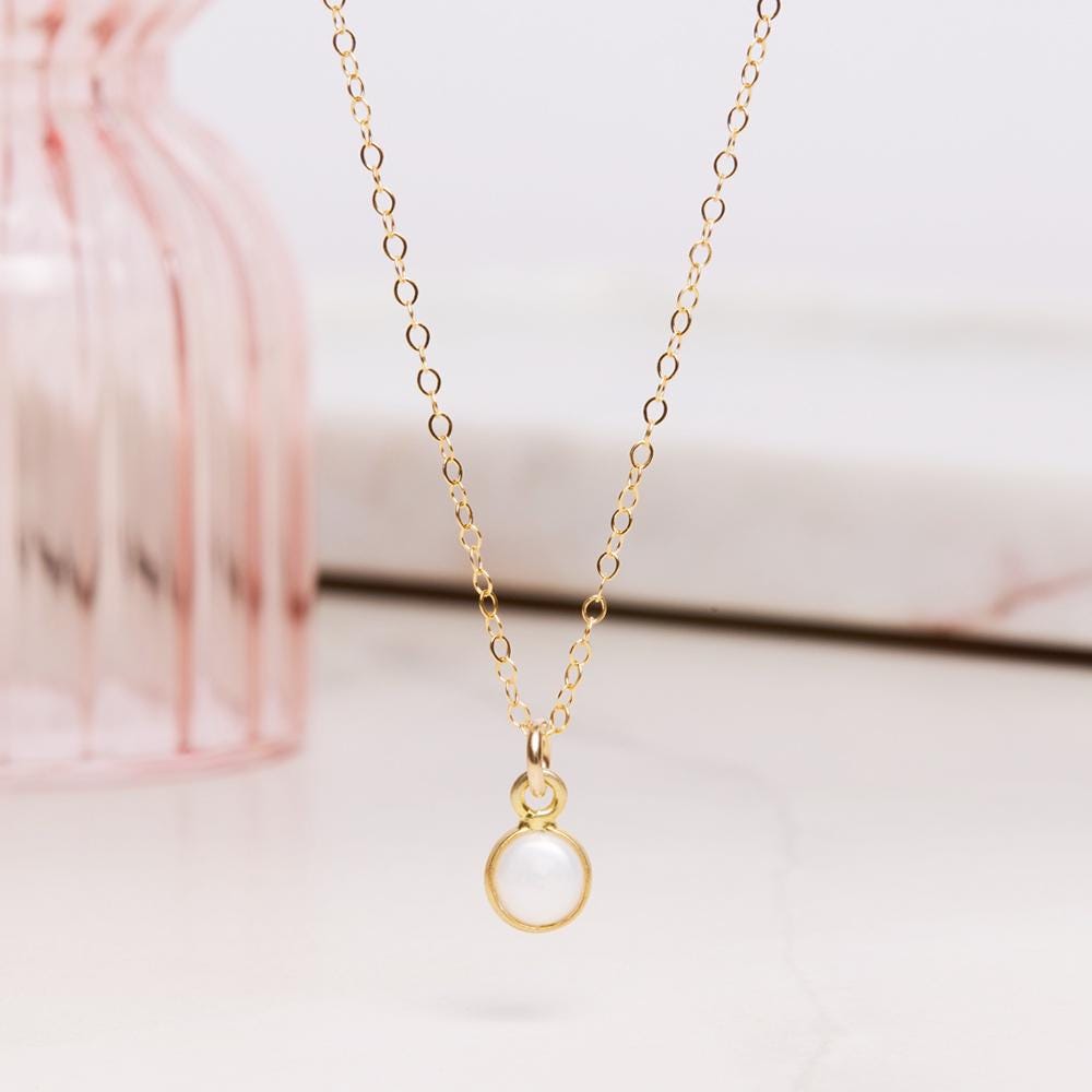 Pear Pendant Necklace on 14k Gold Filled Adjustable Chain Necklaces Soul & Little Rose