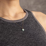 Mini Aquamarine Heart Pendant Necklace on 14k Gold Filled Chain Necklaces Soul & Little Rose