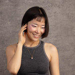 Rose Quartz Pendant Necklace on 14k Gold Filled Satellite Chain Necklaces Soul & Little Rose
