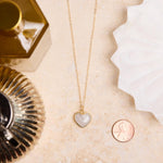 Moonstone Heart Pendant Necklace on Delicate 14k Gold Filled Adjustable Chain Soul & Little Rose