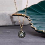 Labradorite Round Pendant on 14k Gold Filled Satellite Chain Necklaces Soul & Little Rose