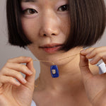 Lapis Lazuli and Moonstone Rectangle Pendant 14k Gold Filled Necklace Necklaces Soul & Little Rose