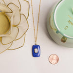Lapis Lazuli and Moonstone Rectangle Pendant 14k Gold Filled Necklace Necklaces Soul & Little Rose