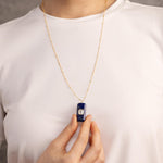Lapis Lazuli and Moonstone Gold Pendant Necklace Necklaces Soul & Little Rose