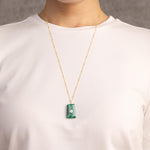 Malachite Gold Pendant 14k Gold Filled 18, 20 or 24 Length Chain Necklaces Soul & Little Rose