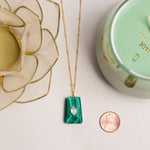 Malachite Gold Pendant 14k Gold Filled 18, 20 or 24 Length Chain Necklaces Soul & Little Rose