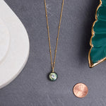 Labradorite Round Pendant on 14k Gold Filled Satellite Chain Necklaces Soul & Little Rose