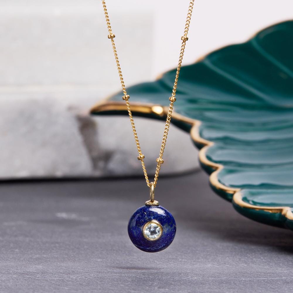 Lapis Lazuli 14k Gold Filled Pendant Necklace Soul & Little Rose