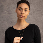 Labradorite and White Topaz Large Rectangle Pendant Necklace Necklaces Soul & Little Rose