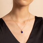 Lapis Lazuli Gold Oval Pebble Style Drop Pendant Necklace 14k Gold Filled Necklaces Soul & Little Rose