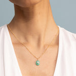 Gold Filled Chrysroprase and White Topaz Pendant Necklace Necklaces Soul & Little Rose