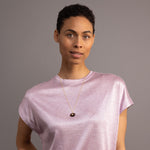 Large Oval Gold Filled Smoky and Rose Quartz Pendant Necklace Necklaces Soul & Little Rose