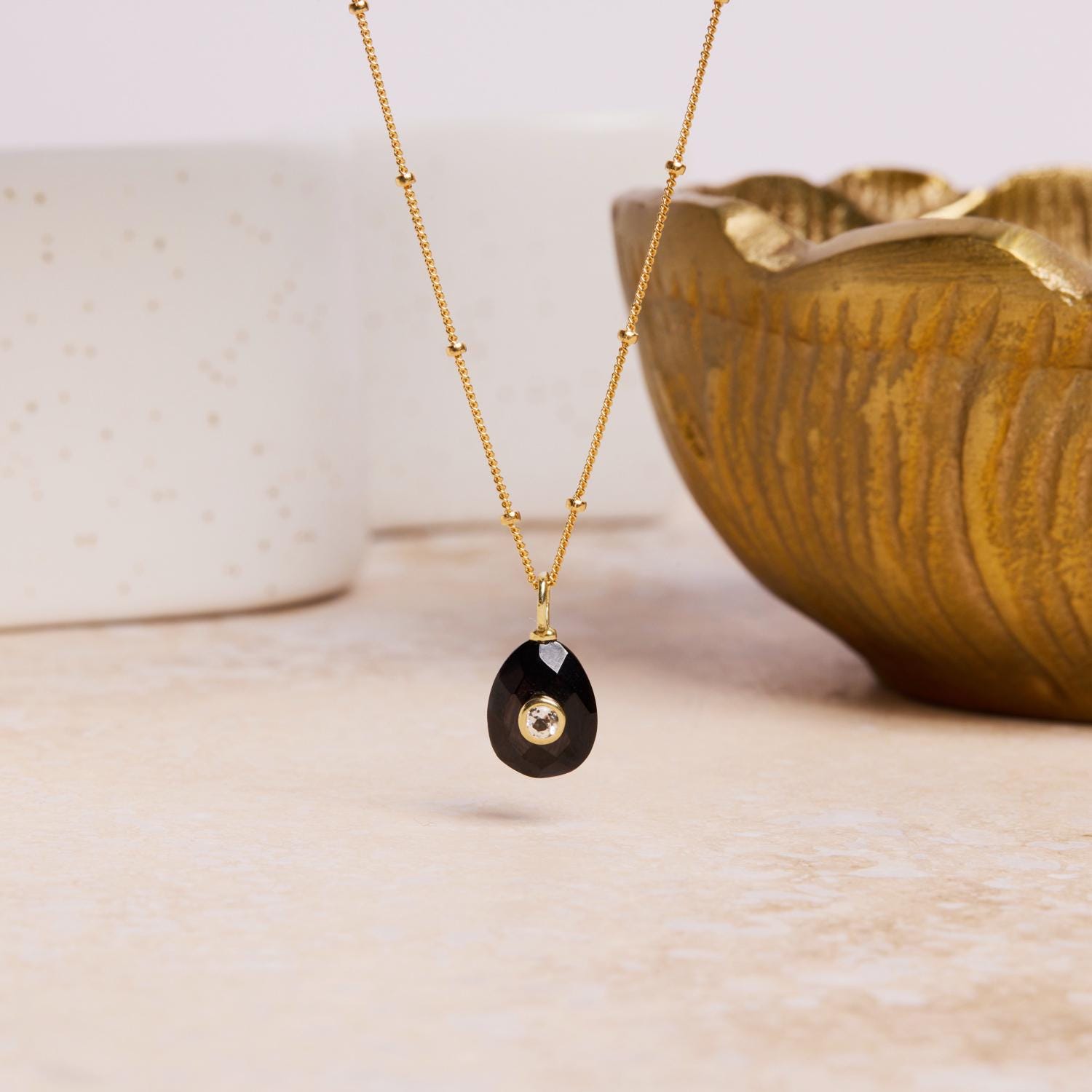 Minimalist Gold Filled Hyperstein Drop Pendant Necklace Necklaces Soul & Little Rose