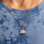 Gold Minimalist Half-Circle Moonstone Pendant 14k Gold Filled Necklaces Soul & Little Rose