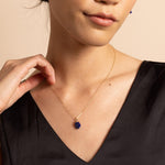 Lapis Lazuli Gold Oval Pebble Style Drop Pendant Necklace 14k Gold Filled Necklaces Soul & Little Rose