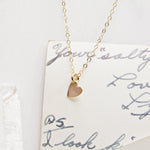 Mini Heart Gold Pendant Necklace Necklaces Soul & Little Rose