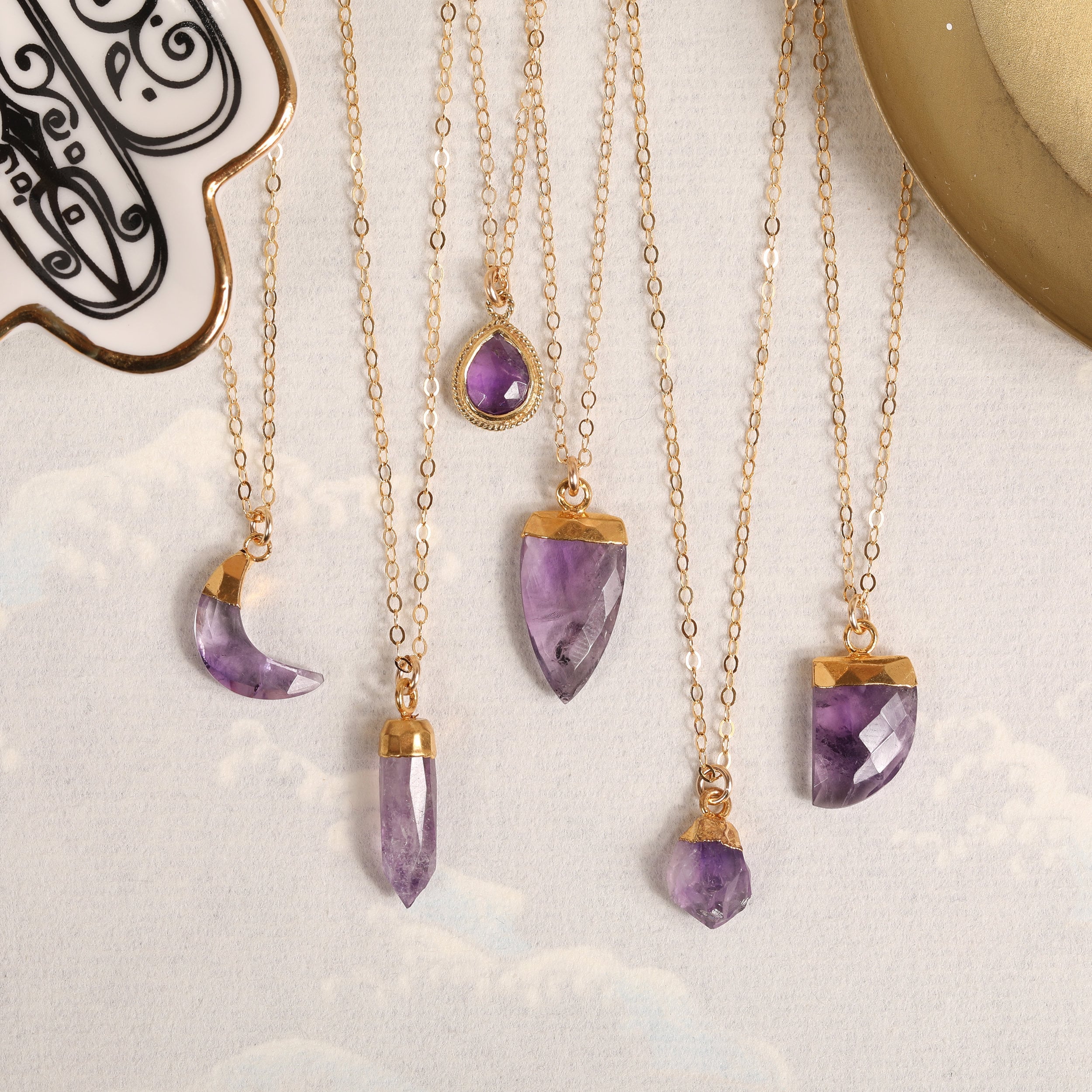 Amethyst necklace collection Necklaces Soul & Little Rose   