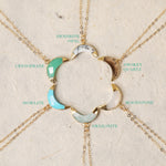 Crescent Moon Gemstone Gold Necklaces Necklaces Soul & Little Rose