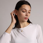 Moon and Star Gemstone Pendant Gold Necklace Necklaces Soul & Little Rose