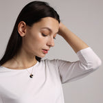Moon and Star Gemstone Pendant Gold Necklace Necklaces Soul & Little Rose