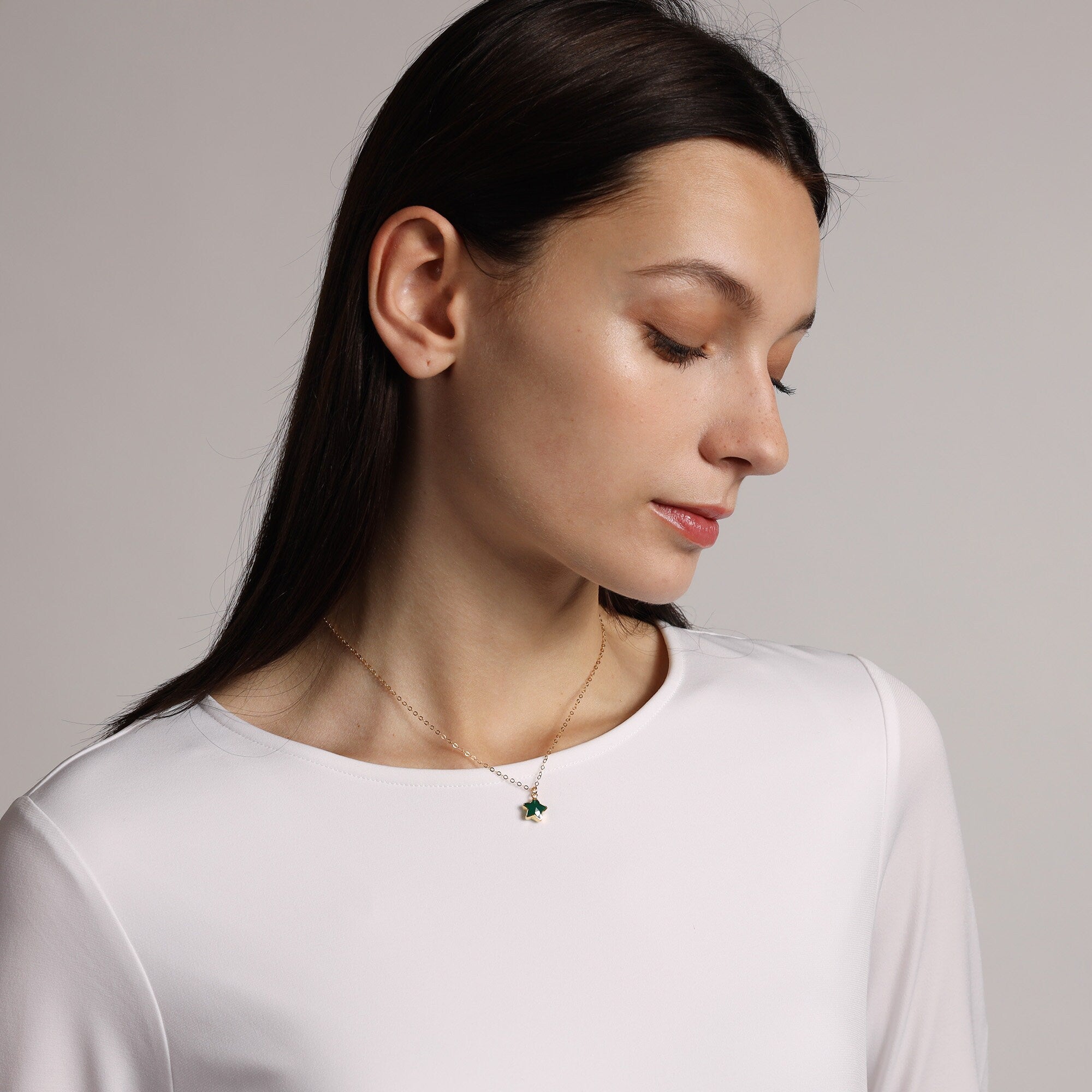 Gemstone Star Pendant Gold Necklace Necklaces Soul & Little Rose