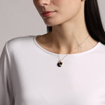 Moon and Star Gemstone Pendant Gold Necklace Necklaces Soul & Little Rose