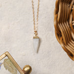 Moonstone Pendulum Gold Necklace Necklaces Soul & Little Rose