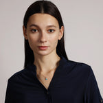 Blue Howlite Mini Moon Gold Pendant Necklace Necklaces Soul & Little Rose